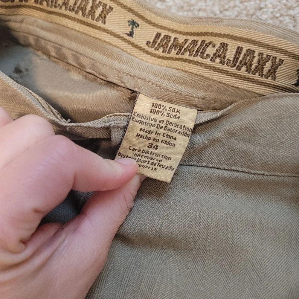 Jamaica Jaxx Mens 100% Silk Shorts Size 34